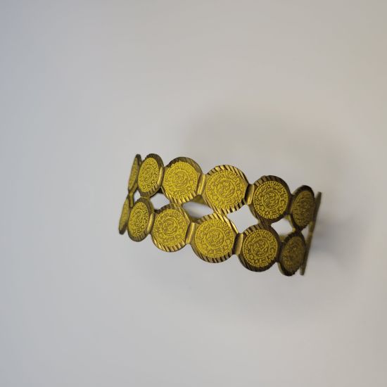 Machine Cut Gold Plated Brass Bangles