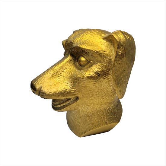 Hunting Dog with Prey Bronze Statue Bronze Metal Art Animal Dog Figurines for Indoor Decoration