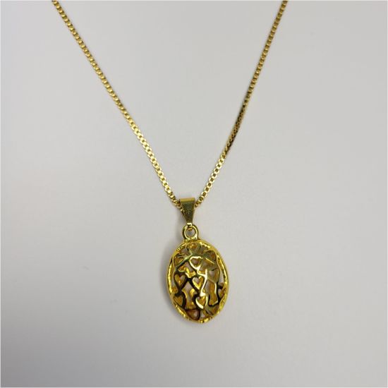 Custom 18K Gold Plated Brass 12 Months Birth Flower Coin Pendant Necklace